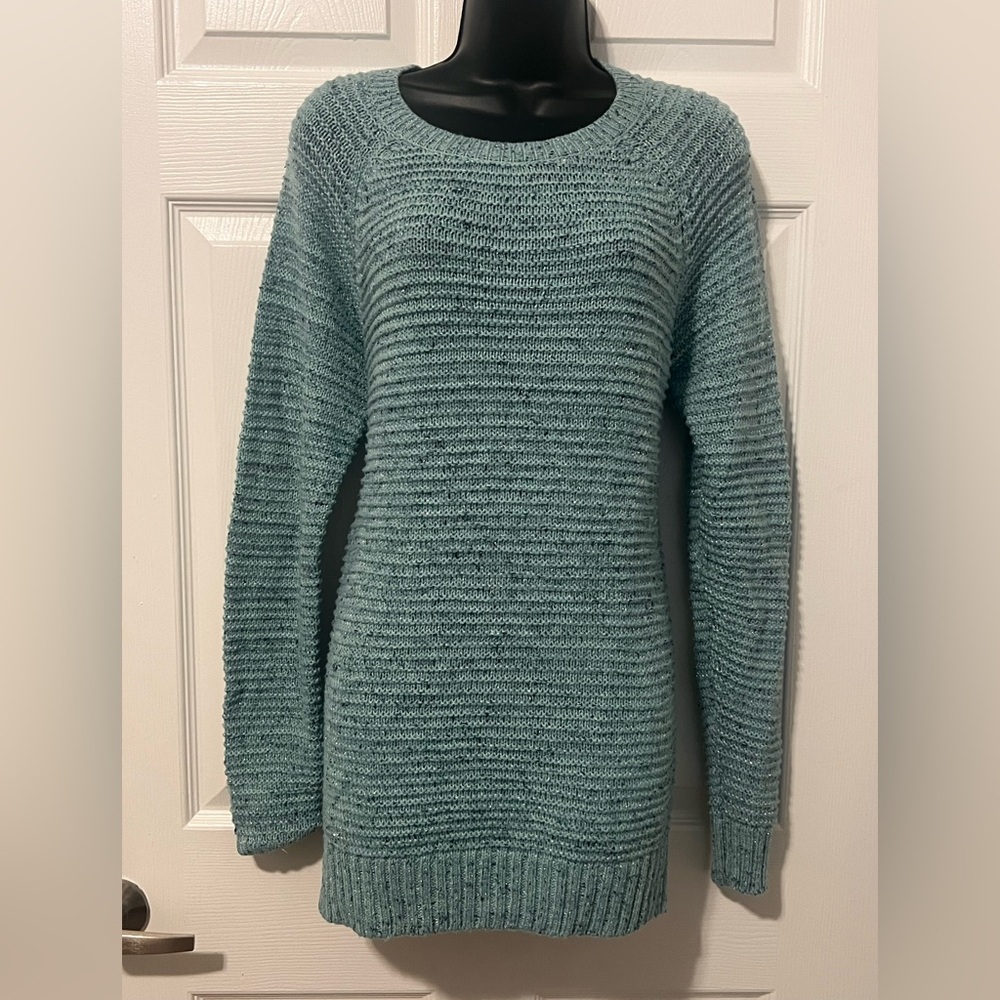 Faded Glory Women's Aqua Crew Neck Sweater